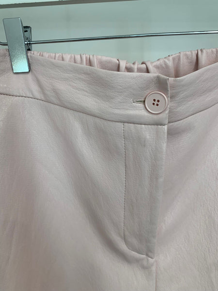 Pantalone ecopelle rosa