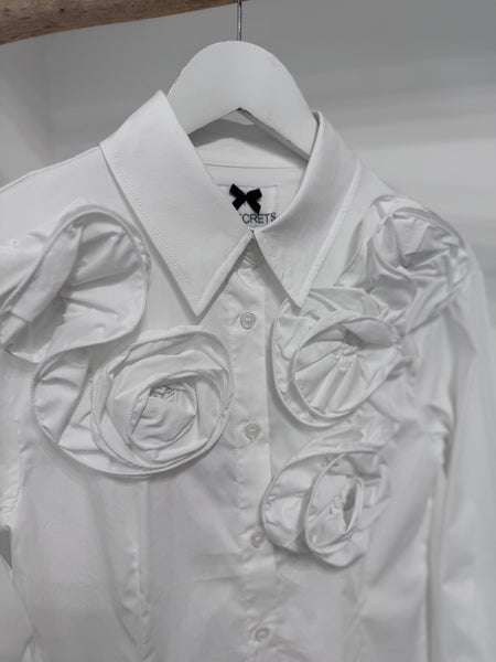 Camicia applicazioni rose