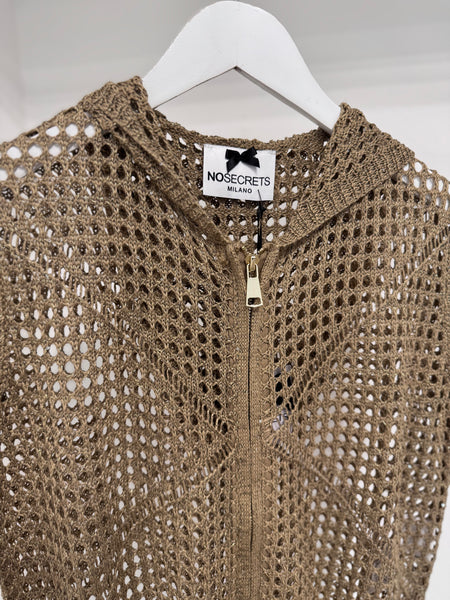 Gilet Lurex con zip