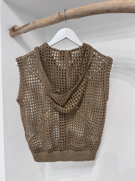 Gilet Lurex con zip