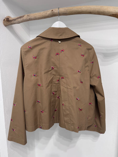 Trench corto ricami