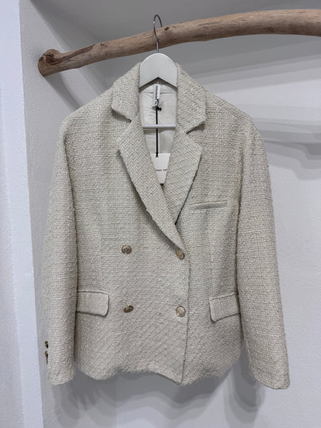 Giacca tweed burro