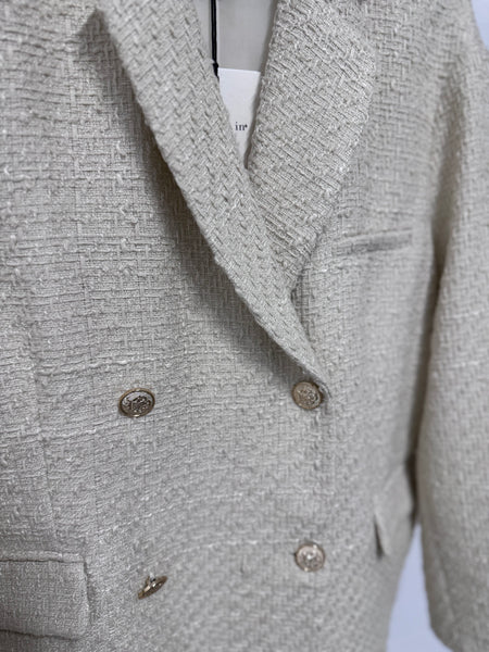 Giacca tweed burro